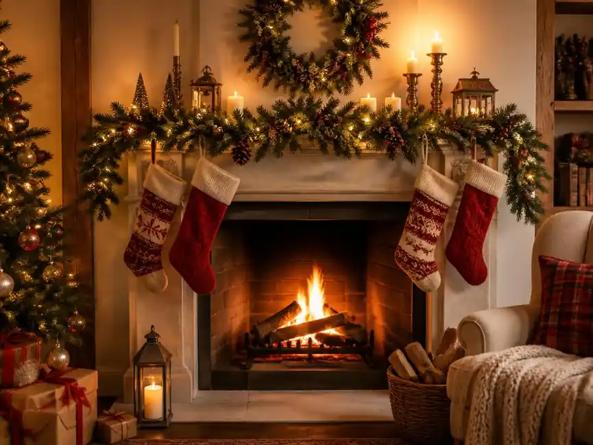 Idee creative per abbellire il camino durante le feste