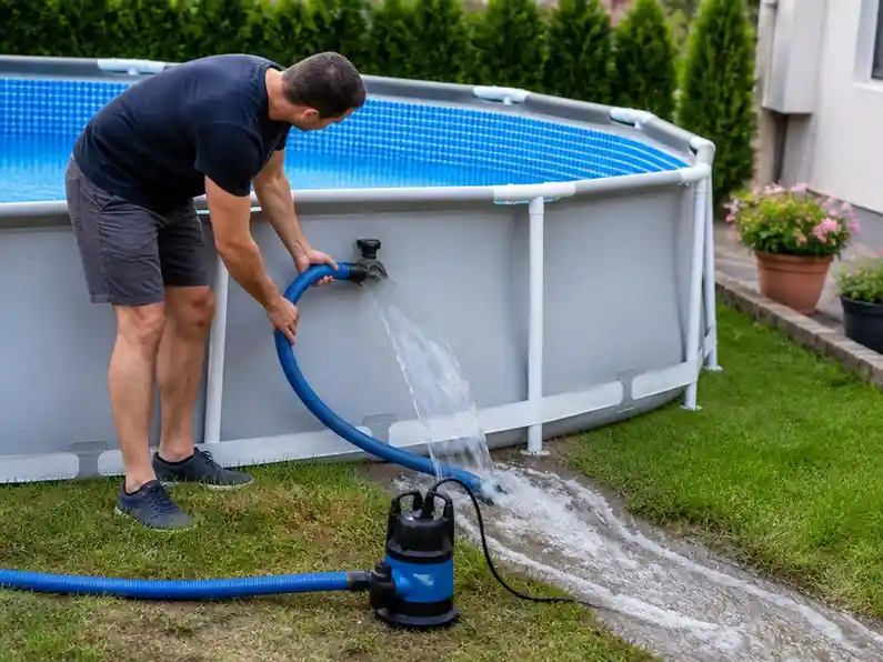 Gestione efficiente del drenaggio per piscine fuori terra