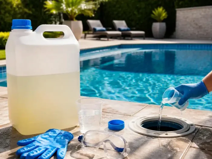 Gestione sicura dell'ipoclorito di sodio per la piscina privata