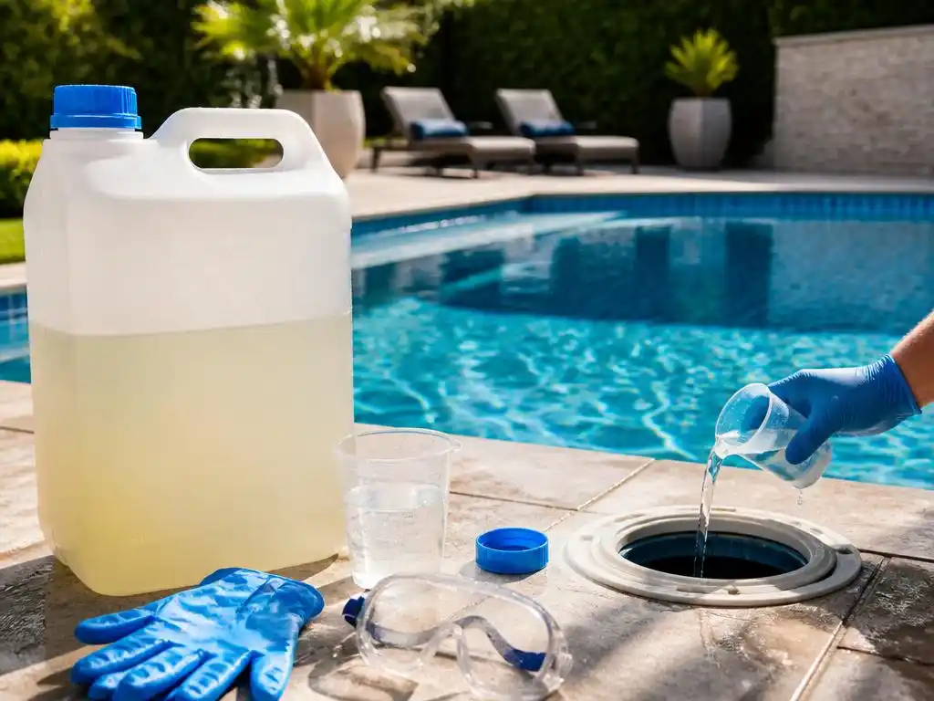 Gestione sicura dell'ipoclorito di sodio per la piscina privata