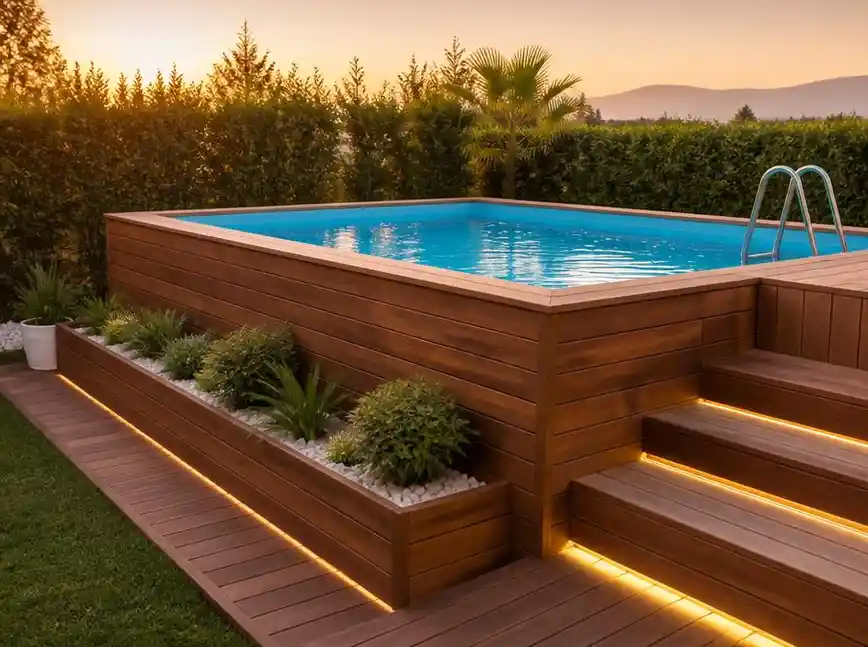 Personalizzare il look con rivestimenti legno piscina fuori terra
