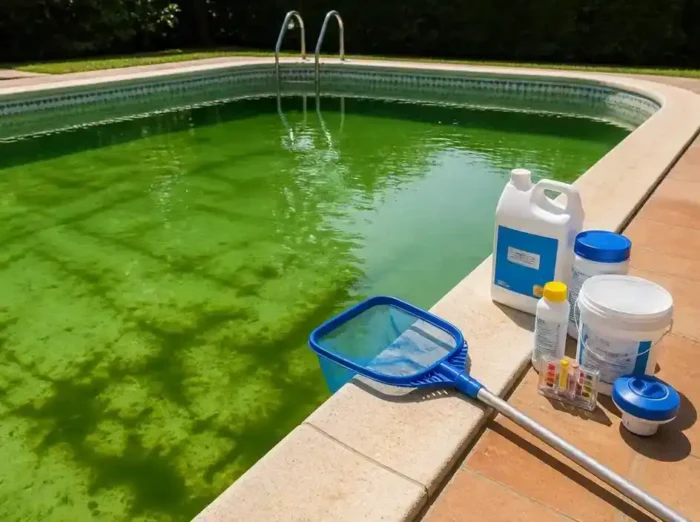 Piscina verde cosa fare per tornare a nuotare in acqua limpida